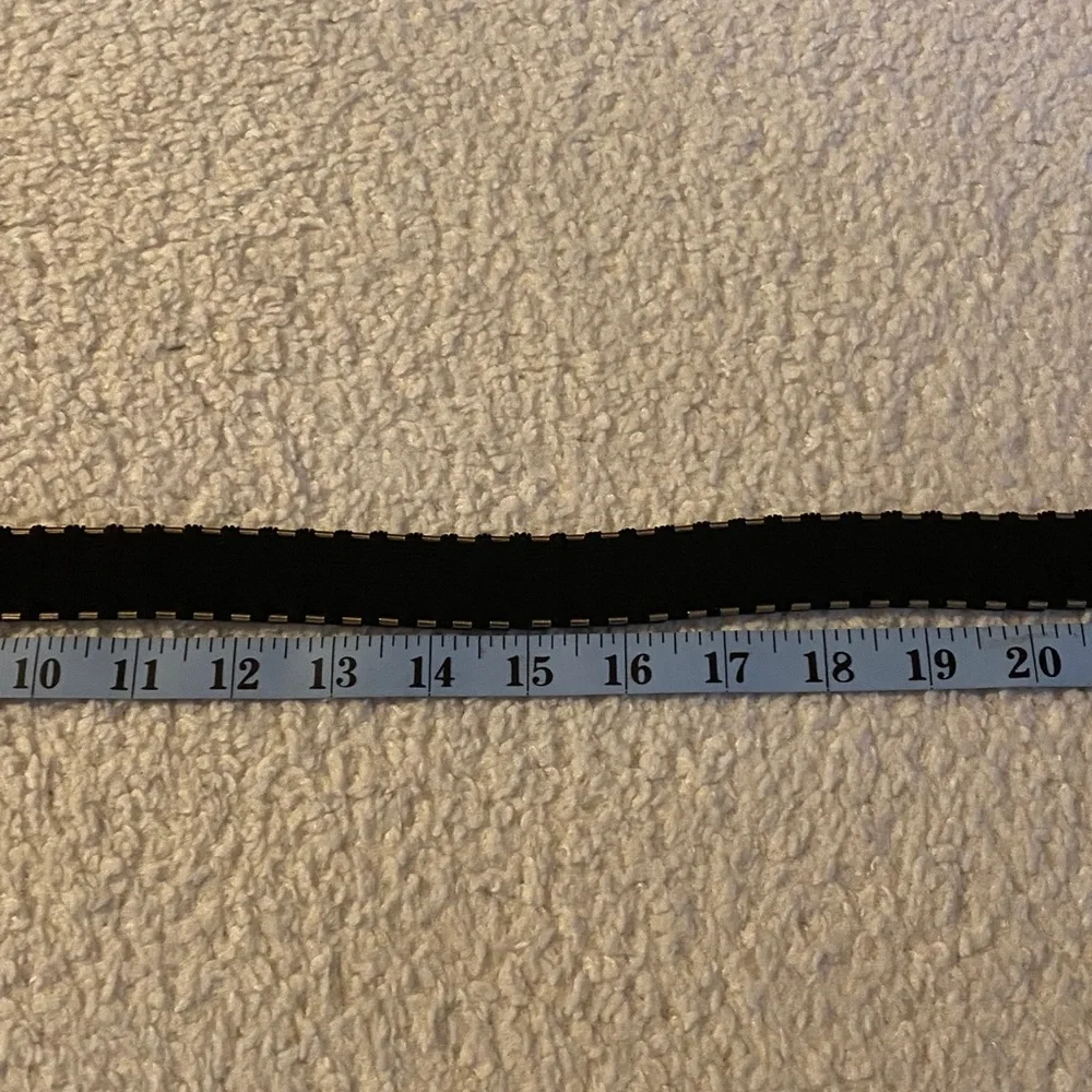 Silver Metallic Chain Belt Vintage Stretch